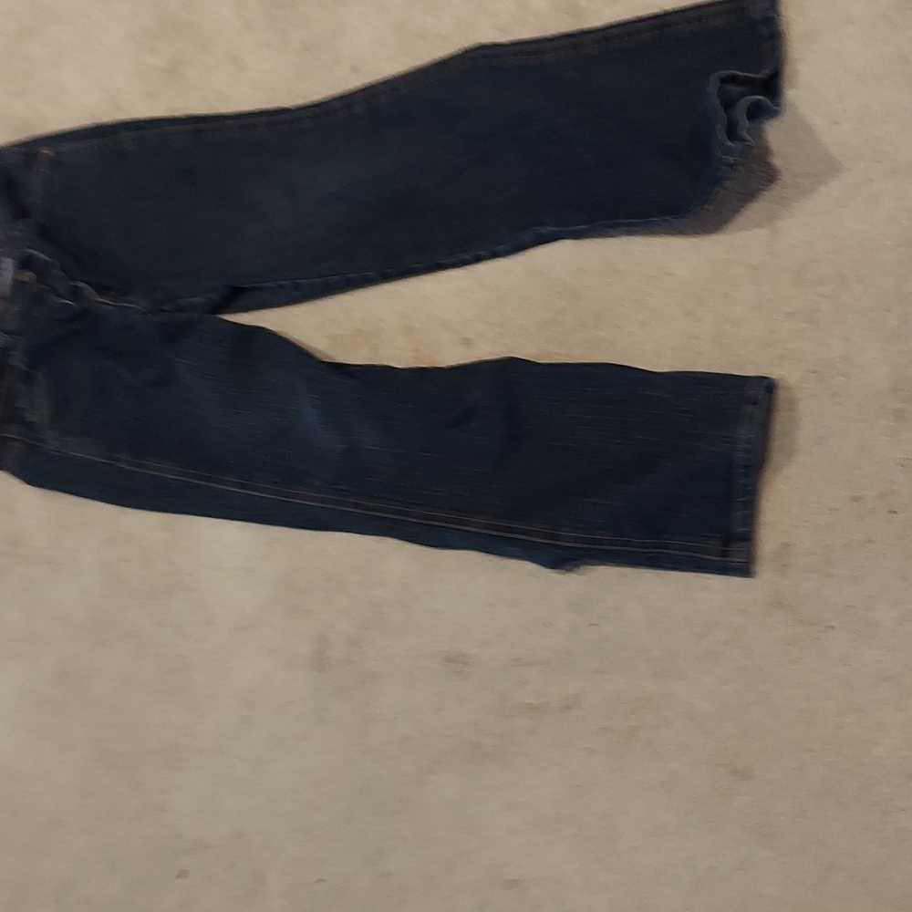 Women's dark blue jeans brand has been worn off sized 12 No stretch